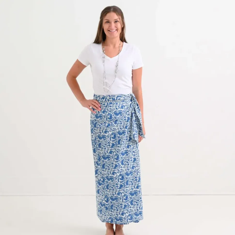 Amaranth Blue Wrap Skirt