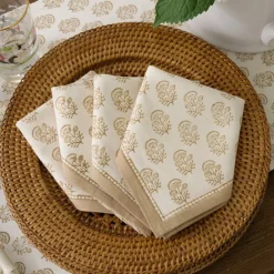 Anika Beige Napkin | Set of 4