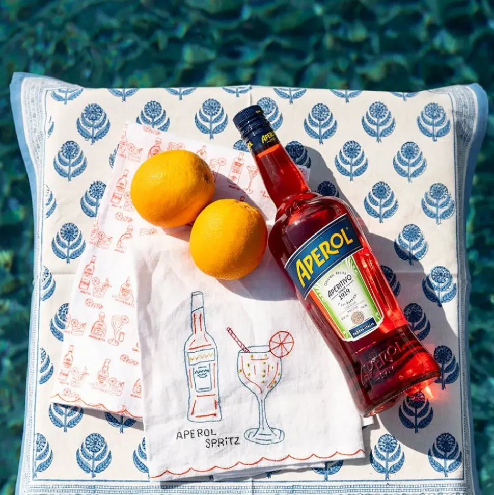 Aperol Spritz Linen Tea Towels