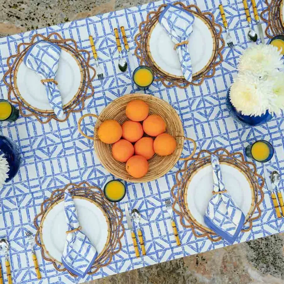 Blue Bamboo Tablecloth