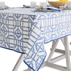 Blue Bamboo Tablecloth
