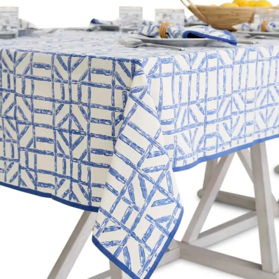 Blue Bamboo Tablecloth
