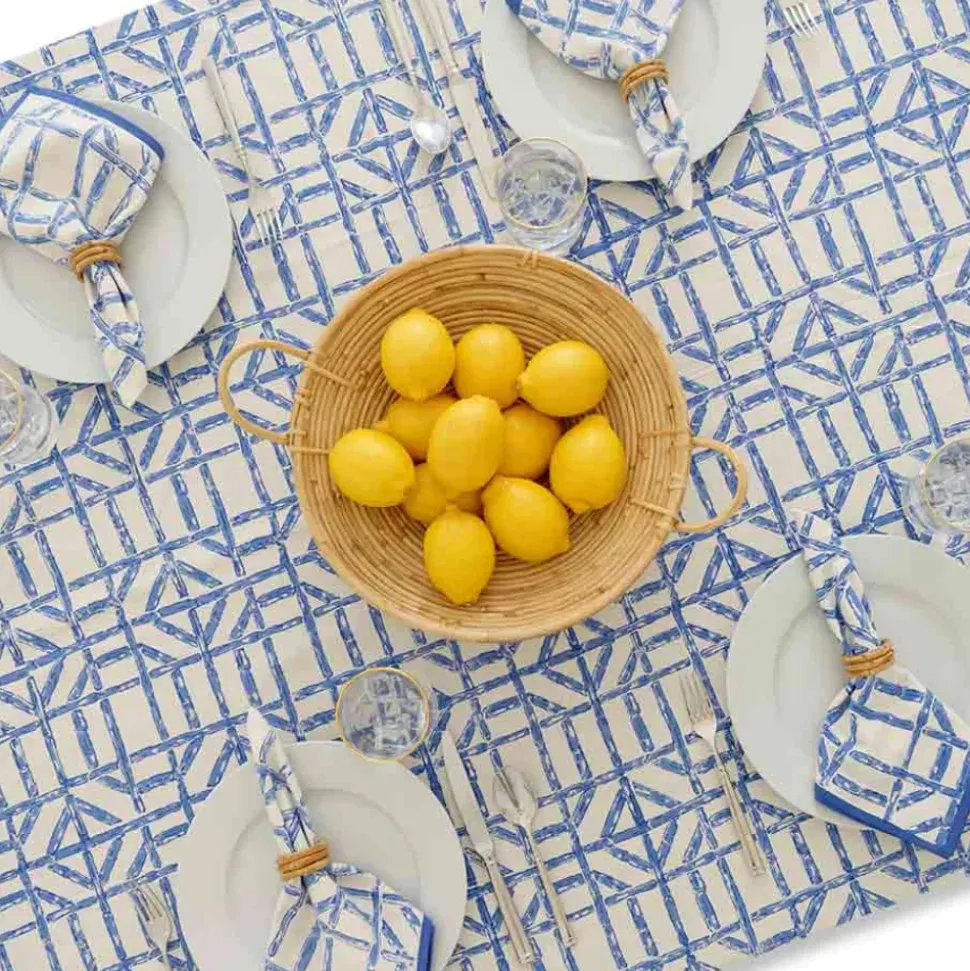 Blue Bamboo Tablecloth
