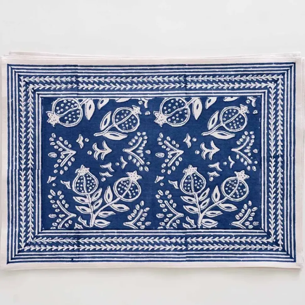 Blue Pomegranate Placemat | Set of 4