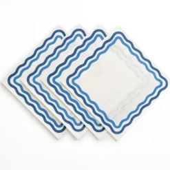 Blue Square Wave Placemat | Set of 4