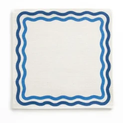 Blue Square Wave Placemat | Set of 4