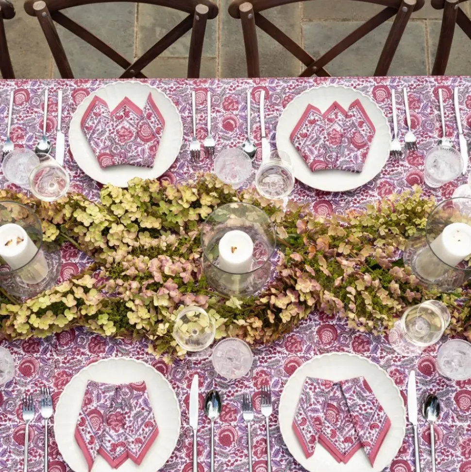 Bohemian Floral Dusty Rose Napkin | Set of 4