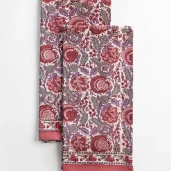 Bohemian Floral Dusty Rose Tea Towels