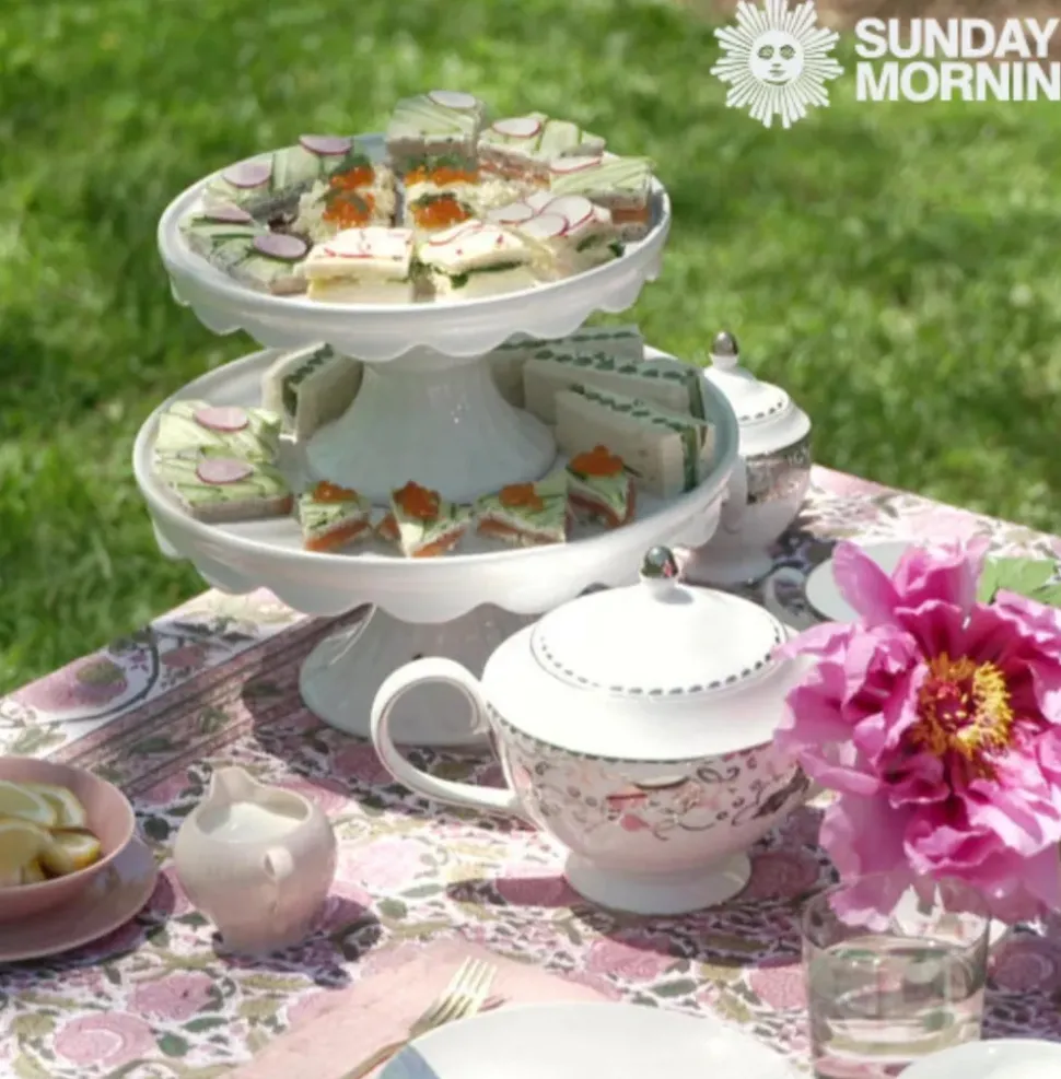 Bohemian Floral Moss & Mauve Tablecloth