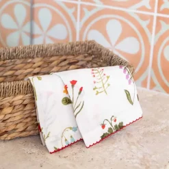Botanical Garden Linen Cocktail Napkin | Set of 4