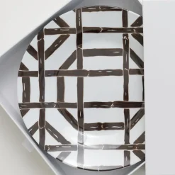 Brown Bamboo Melamine Appetizer Plate | Set of 6