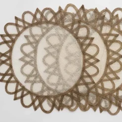 Brown Woven Round Exotic Placemats
