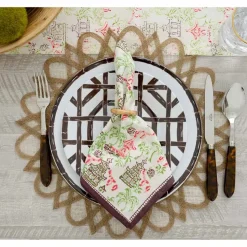 Brown Woven Round Exotic Placemats