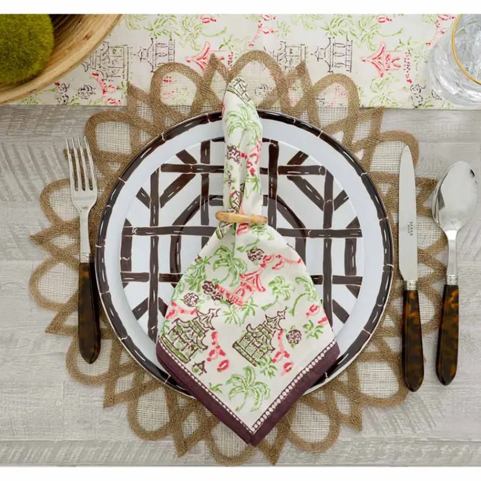 Brown Woven Round Exotic Placemats