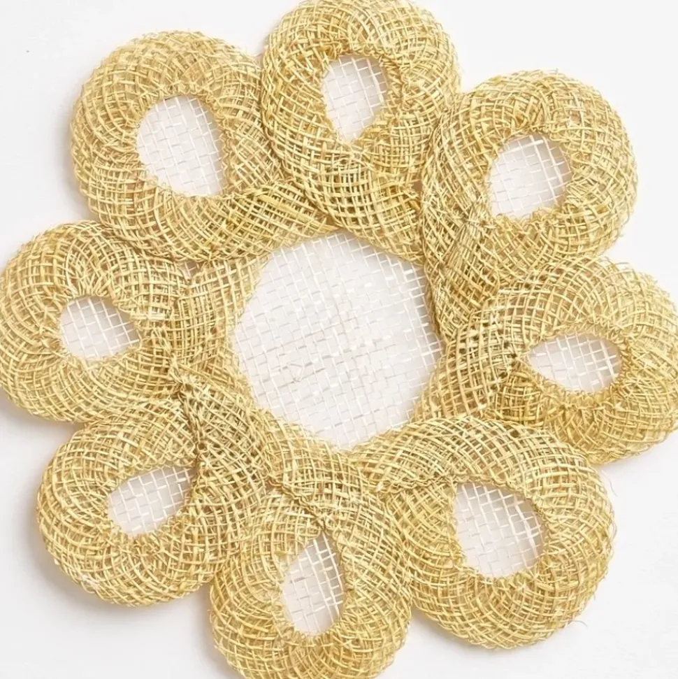 Buttercream Woven Doodles Coaster | Set of 4