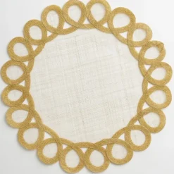 Buttercream Woven Doodles Placemat | Set of 4