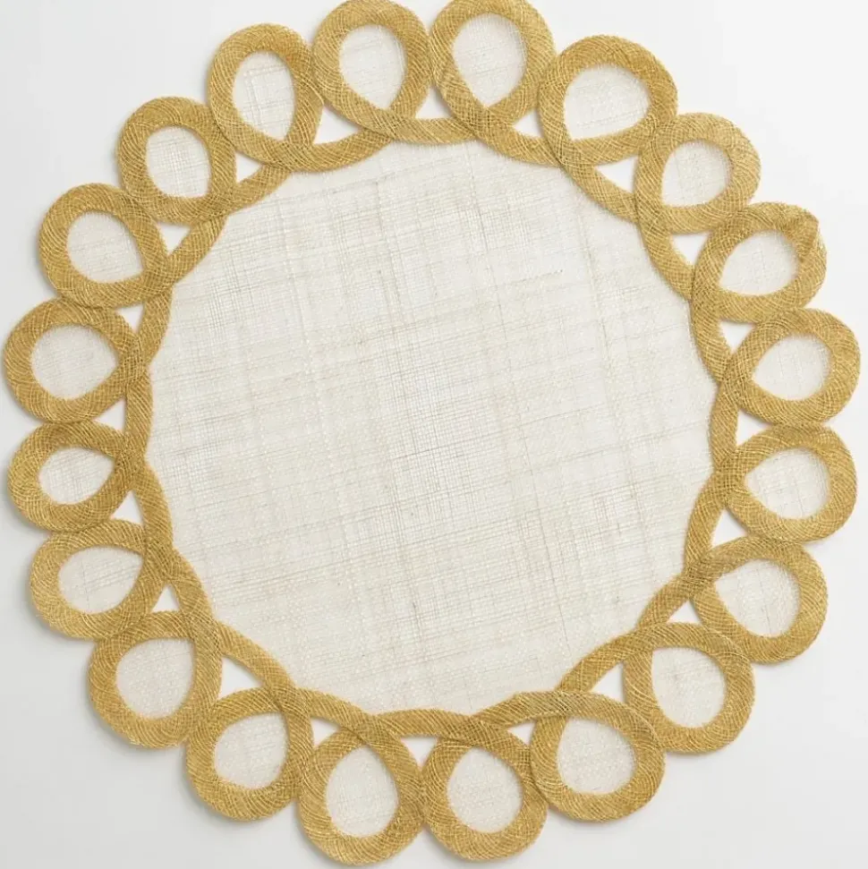 Buttercream Woven Doodles Placemat | Set of 4