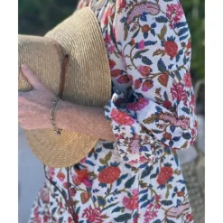 Cabana Garden Long Sleeve Flounce Dress
