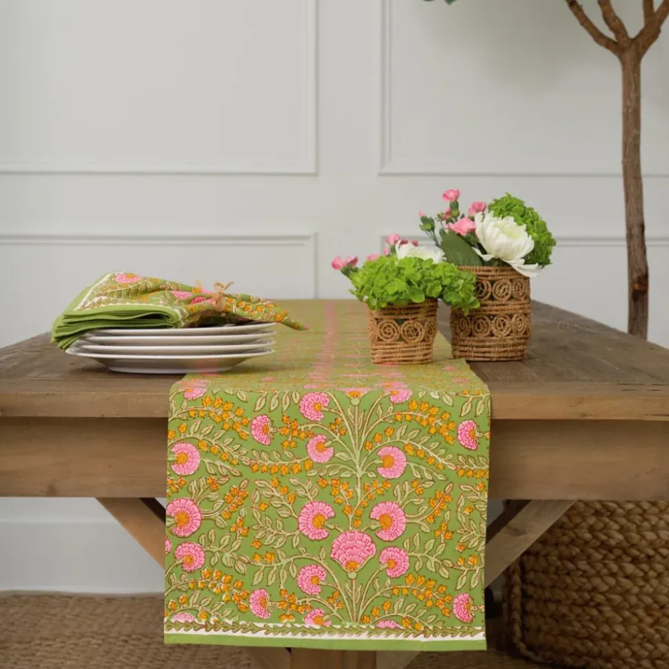 Cactus Flower Fern & Flamingo Table Runner