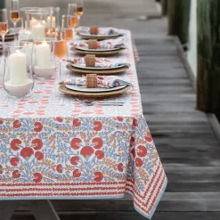 Cactus Flower Ivory Tablecloth