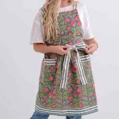 Cactus Flower Jade Apron