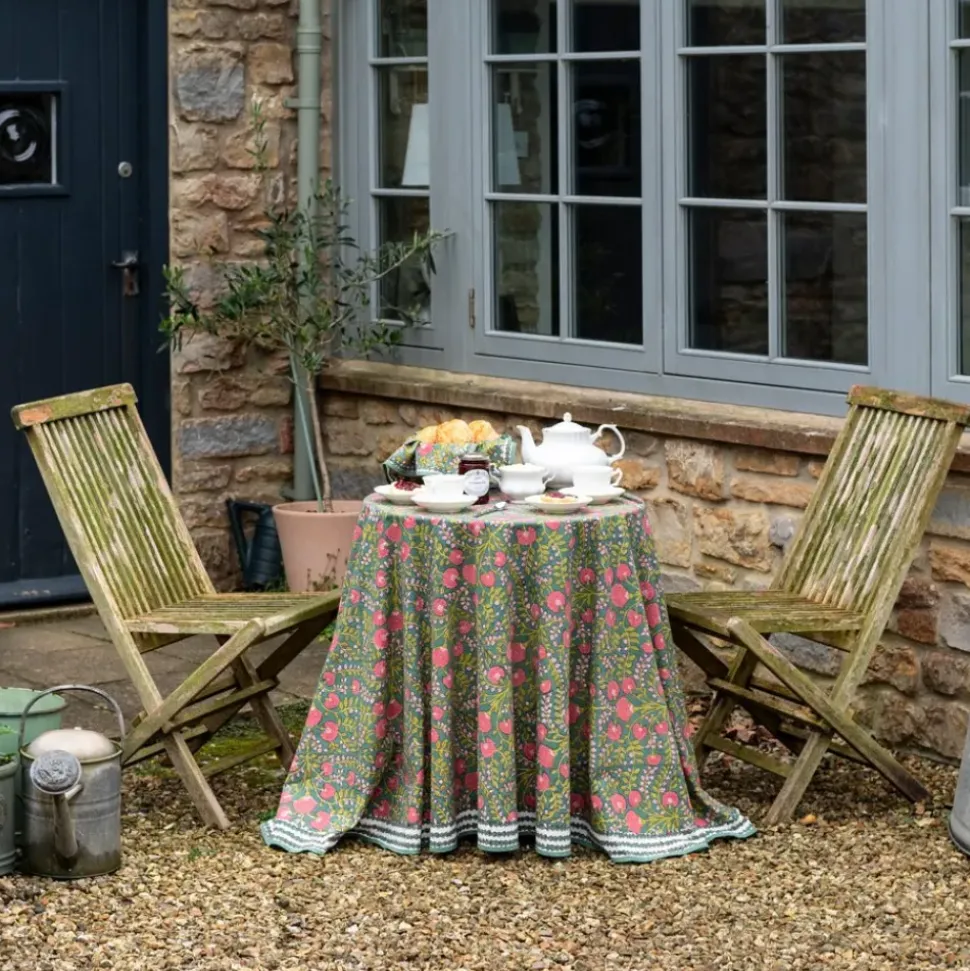 Cactus Flower Jade Tablecloth