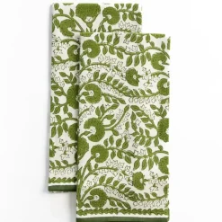 Cactus Flower Lettuce Green Tea Towels
