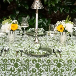 Cactus Flower Lettuce Green Tablecloth