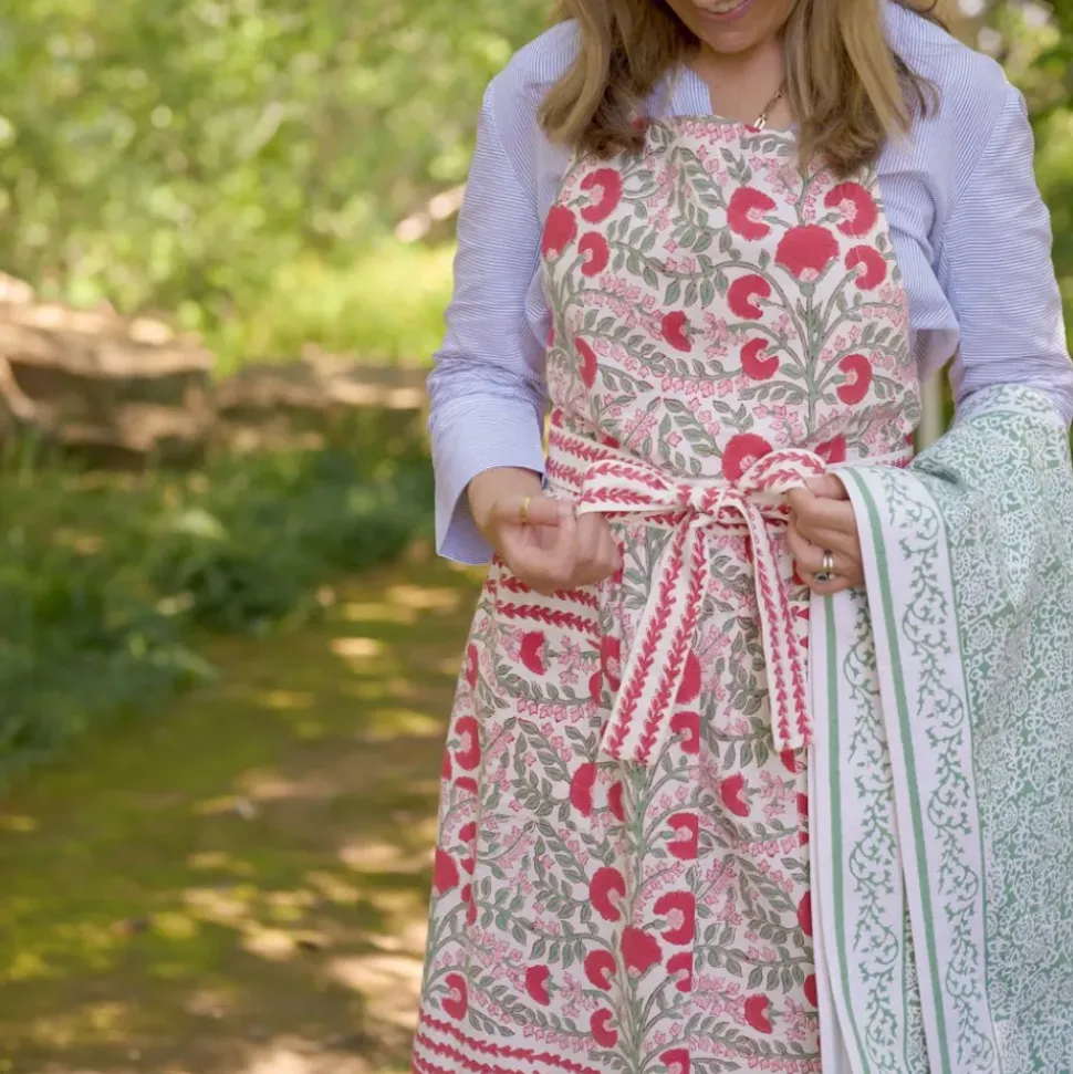 Cactus Flower Scarlet & Rose Apron