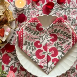 Cactus Flower Scarlet & Rose Napkin | Set of 4