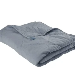 Cadet Blue Cotton Throw