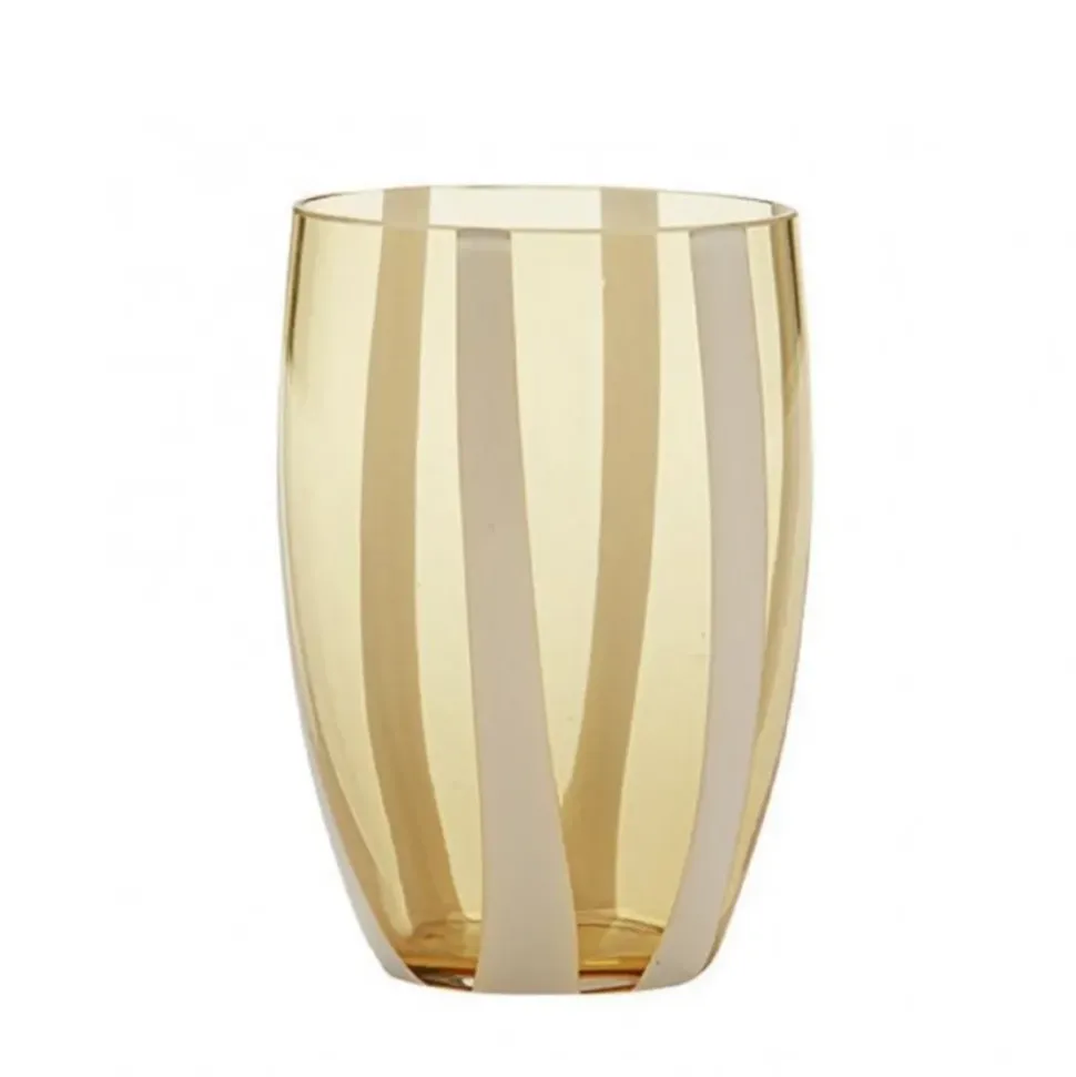 Candy Striped Glass-Amber