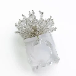 Clear Acrylic Beaded Napkin Ring | Set of 4