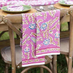 Climbing Dahlia Lilac Tea Towels