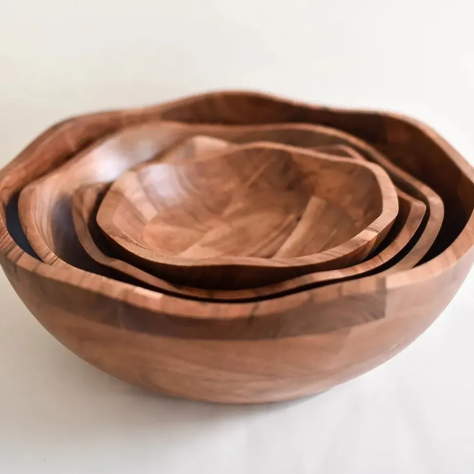 Coton Colors Fundamental Wood Ruffle Bowl