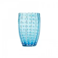 Dapple Glass Tumbler Aqua