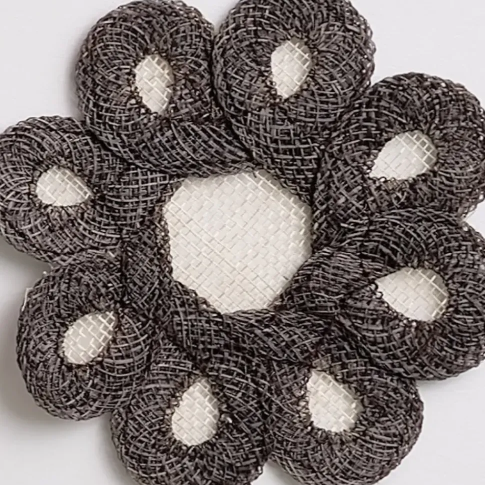 Dark Oak Woven Doodles Coaster | Set of 4