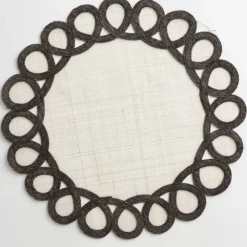 Dark Oak Woven Doodles Placemat | Set of 4