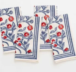 Emma Red & Blue Napkin | Set of 4