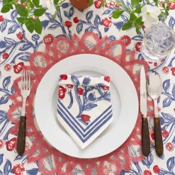 Emma Red & Blue Napkin | Set of 4