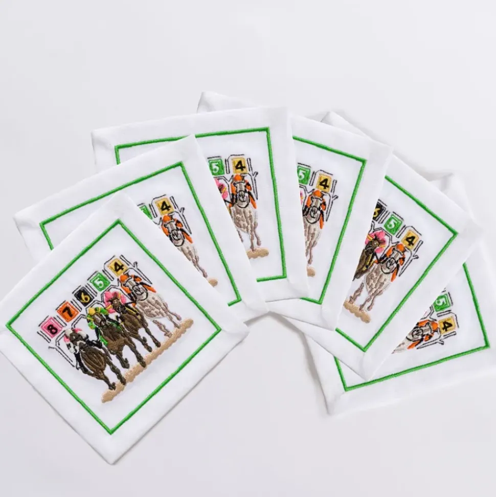 Equestrian Cocktail Napkins | Away They Go | Set / 6