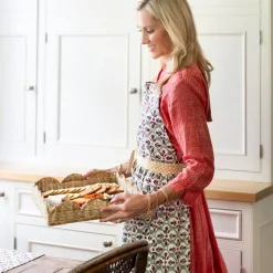 Fleur de Lis Antique Jade Apron