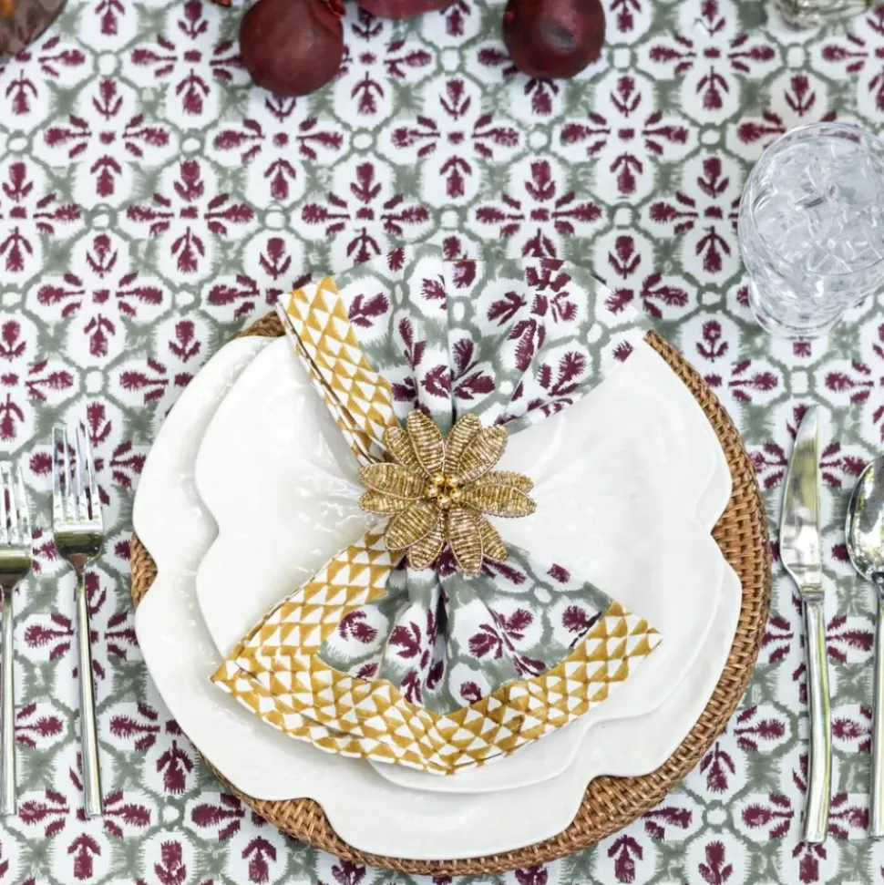 Fleur de Lis Antique Jade Napkin | Set of 4