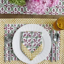 Fleur de Lis Antique Jade Placemat | Set of 4
