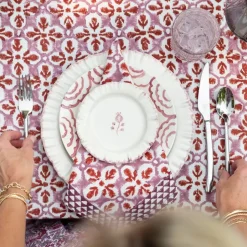 Fleur de Lis Rose Napkin | Set of 4