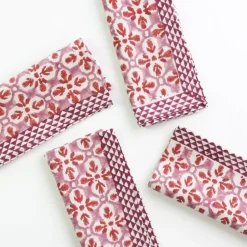 Fleur de Lis Rose Napkin | Set of 4