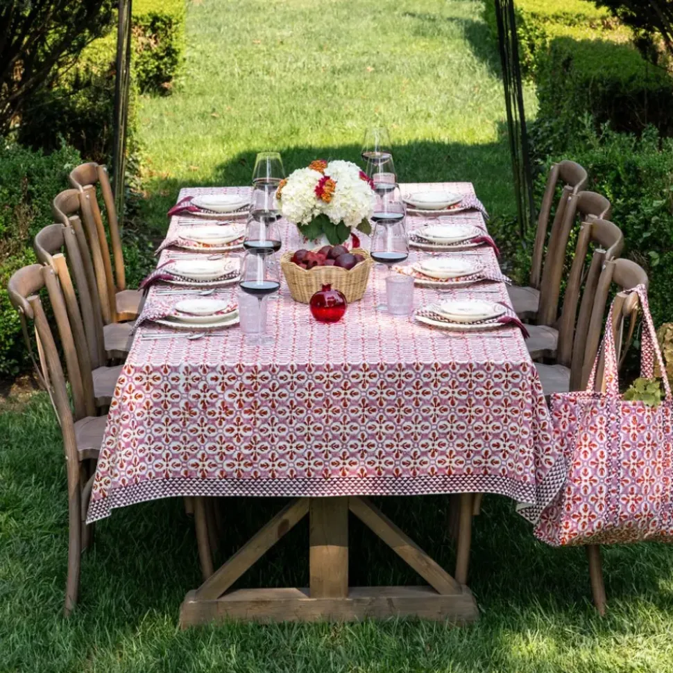 Fleur de Lis Rose Tablecloth