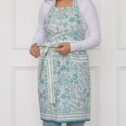 Floral Trellis Aqua Apron