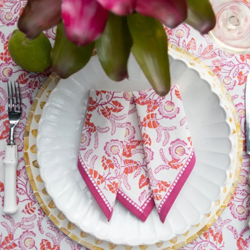 Gardenia Vine Berry Napkin | Set of 4