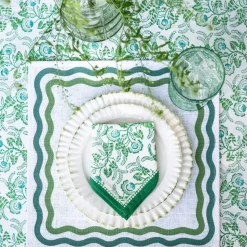 Gardenia Vine Emerald Napkin | Set of 4